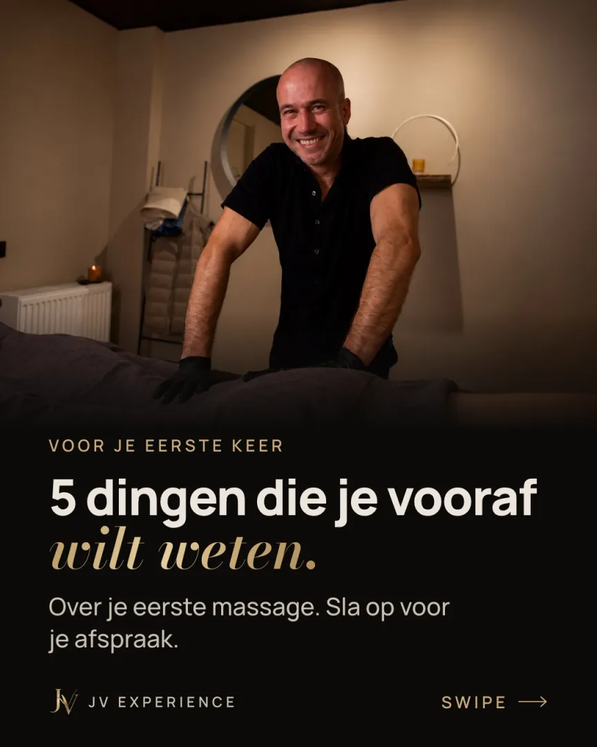 Eerste dia van de carrousel over je eerste massage