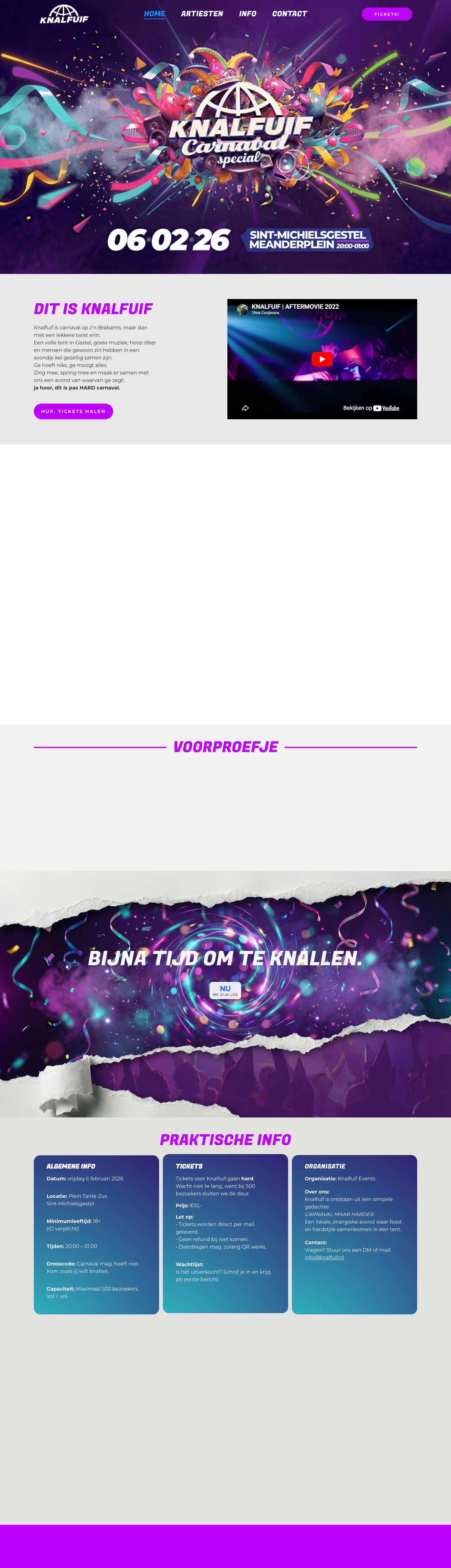 Knalfuif website op desktop