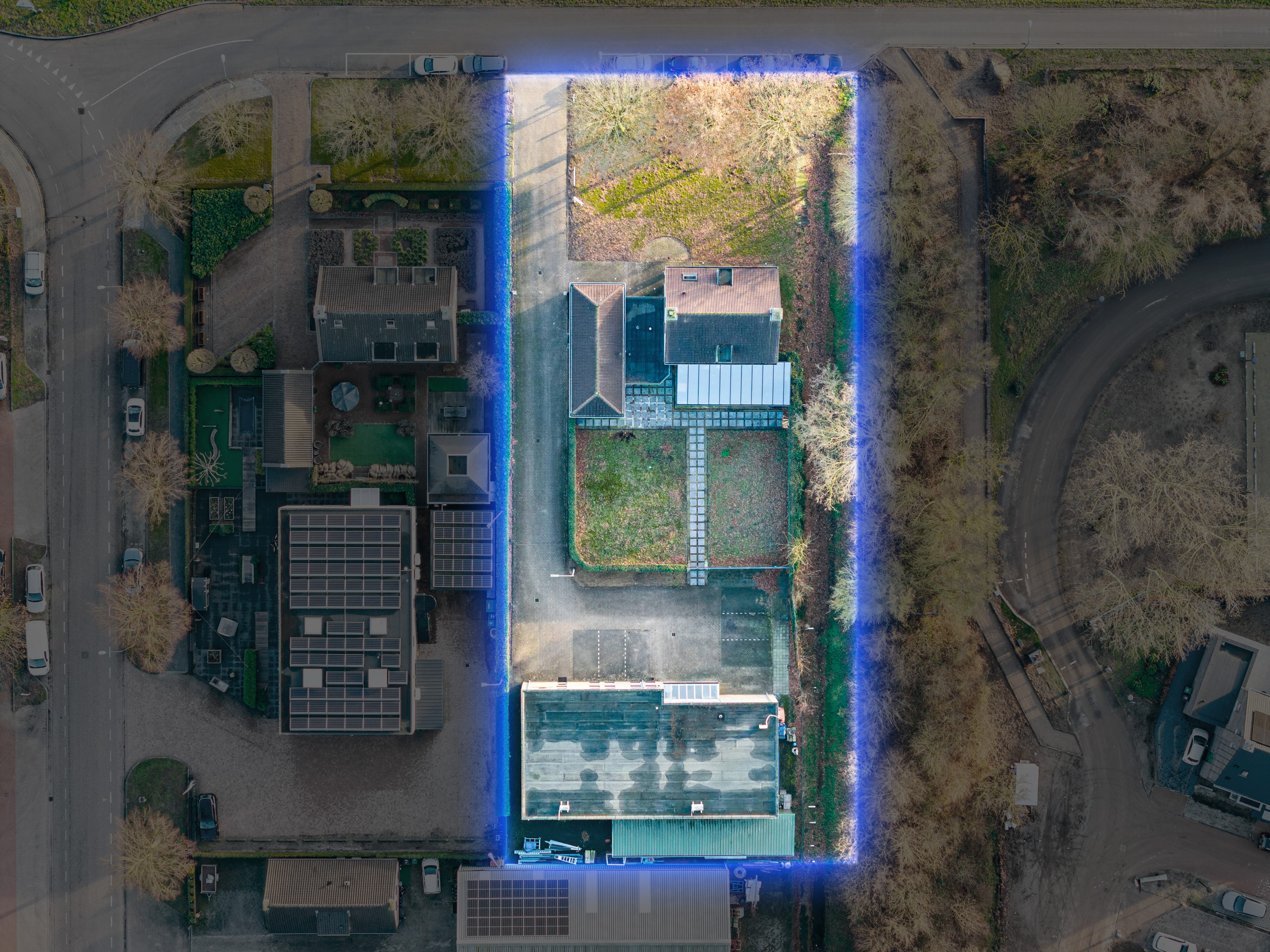 Drone met perceelmarkering Middelweg 38